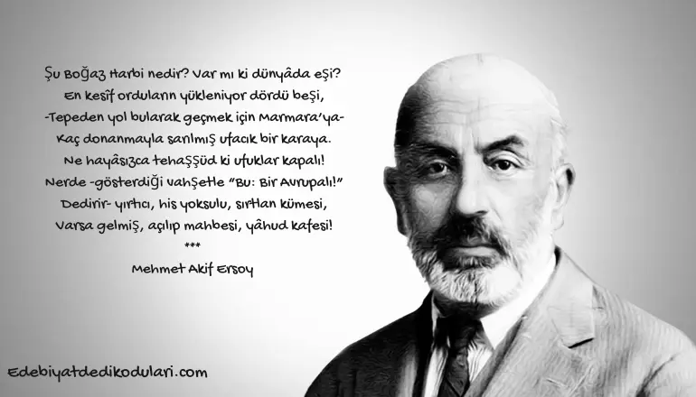 Mehmet Akif Ersoy Çanakkale Şehitlerine Şiiri
